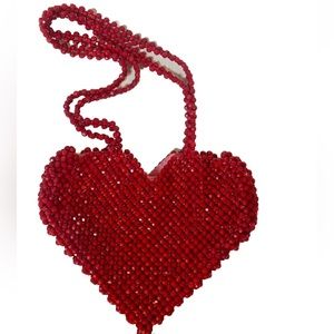 Isaac Mizrahi Red Heart Handbag